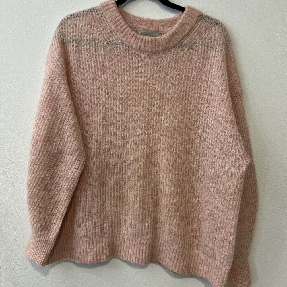 Everlane Oversized Alpaca Crew Sweater Womens Large Pullover Barbiecore SoftGirl